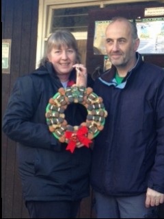 A Bonio wreath made by our very own Jo.